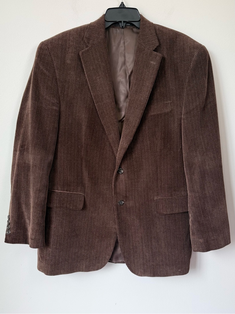 Chaps Classic Vintage Dark Brown Corduroy Two-Button Blazer 40R